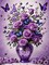 Floral&Butterfly Diamond Art Kits for Adults Beginners,DIY 5D Diamond Painting Flowers,Round Full Drill Gem Art for Adults,Diamond Dots Paintings Picture Crafts Home Wall Decor